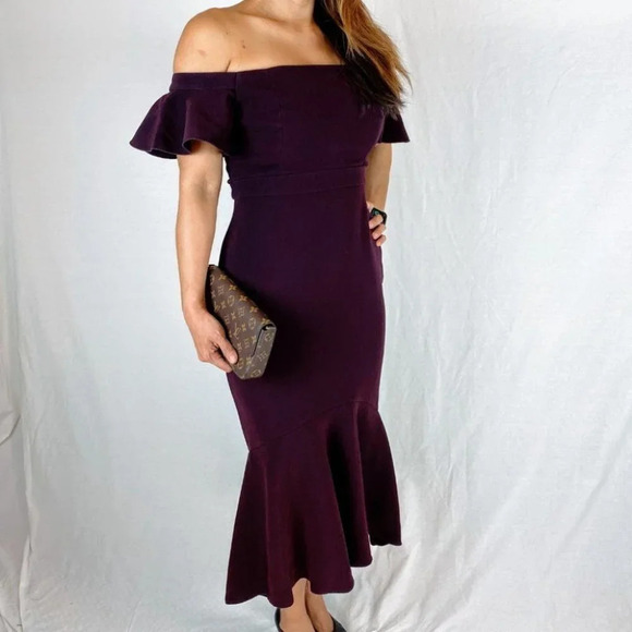 Rachel Zoe Purple Cabernet Devon Midi Dress $525 - Picture 9 of 12